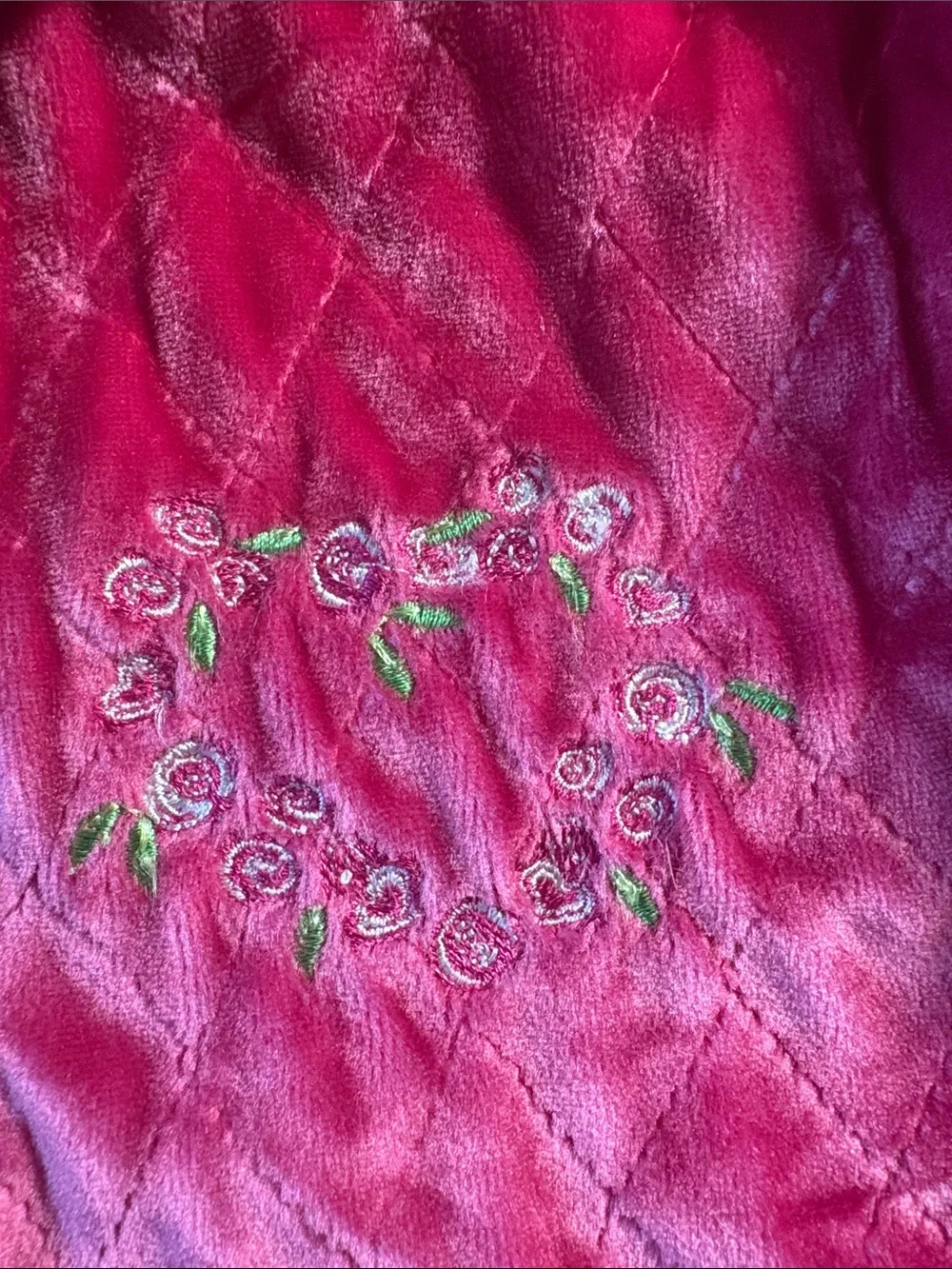 Kids Headquarters Hot Pink Velvet Jacket with Black Trim
